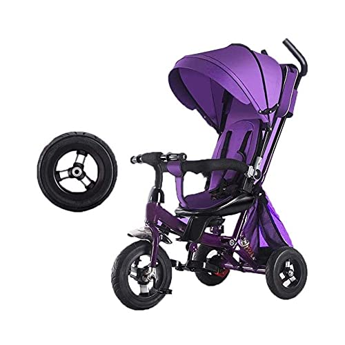 Triciclo Tricicletas para niños Triciclo 4 en 1 Triciclo,Coches Triciclo para niños con toldo para niños de 12 meses de edad,niñas,niñas,scooters de pedal antideslizante,scooters de trolley bidireccio