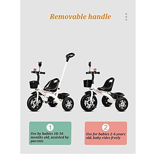 Triciclo TRIFIK TRICYCLE TRICYCLE 2-IN-1 Push A lo largo del triciclo con el triciclo de la manija de los padres, niños de 3 a 6 años de edad para niños Scooters Scooters Spotchairs, Rid-on Bike con a