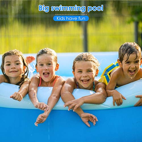 TTLIFE Piscina hinchable redonda para jugar al aire libre con agua nebulizada, piscina hinchable para niños, piscina de bolas oceánicas gruesa resistente al desgaste, 240 x 240 x 63 cm