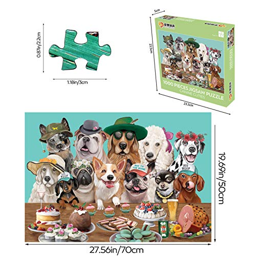 TUFEIMJ Puzles para Adultos,Puzles de 1000 Piezas Adulto,Puzzles 1000 Piezas,Piezas Rompecabezas,Puzzle Adultos,1000 Rompecabezas, desafiantes Rompecabezas para Adultos (Cachorros)