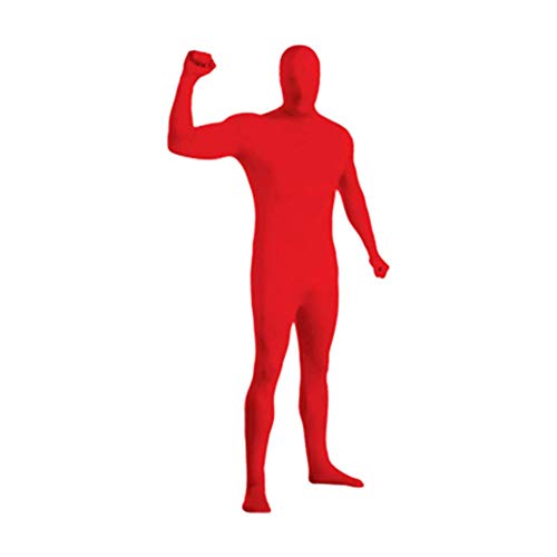 Tulipuk - Capa de invisibilidad para disfraz de ninja de Halloween para hombre, cuerpo completo, spandex, licra (140 – 190 cm), color rojo y negro