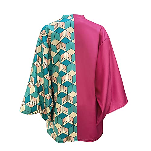 TUMUSKER Anime Cosplay Capa Disfraz Anime Tanjirou Zenitsu Tomioka Nezuko Kimono Chaqueta (Tomioka Giyuu, L)