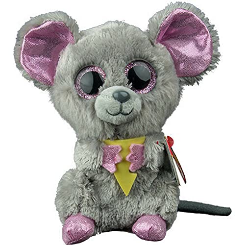 TY - Beanie Boos Squeaker, peluche ratón con queso, 15 cm (United Labels Ibérica 36192TY)