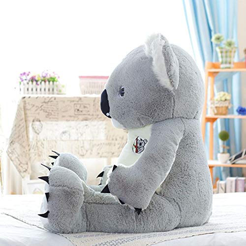 Tylyund Peluches Figura De Koala Muñeco De Peluche Koala Gris Juguetes De Peluche Cumpleaños Vacaciones 80 Cm De Alto