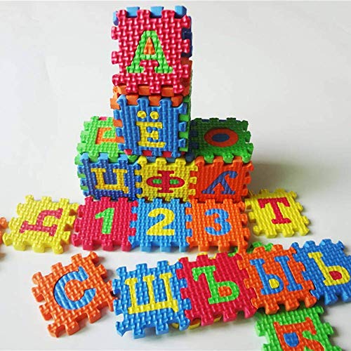 U-K 36 Unids/Set Alfabeto Ruso Jigsaw Alfombra EVA Bebé Niños Rompecabezas Aprendizaje Mat Juguete Práctico y PopularProceso Profesional