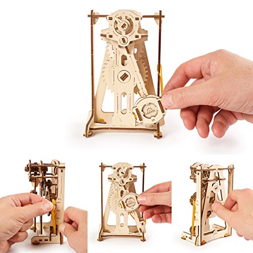 UGEARS Stem Lab Puzzle 3D - Maquetas para Montar - único maqueta Madera Puzzles 3D Incluye aplicación móvil - Mecánico maquetas para Construir Adultos y niños 8+ (Péndulo)