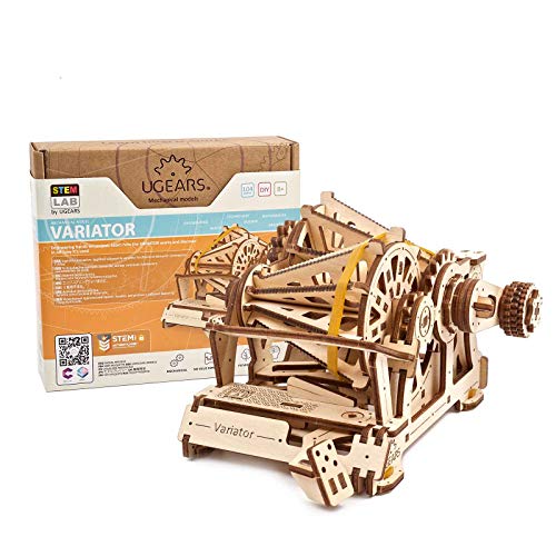 UGEARS Stem Lab Puzzle 3D - Modelo de Variomatic maquetas para Montar - único maquetas Madera Puzzles 3D Incluye aplicación móvil - Puzzle Madera 3D - maquetas para Construir Adultos y niños 8+