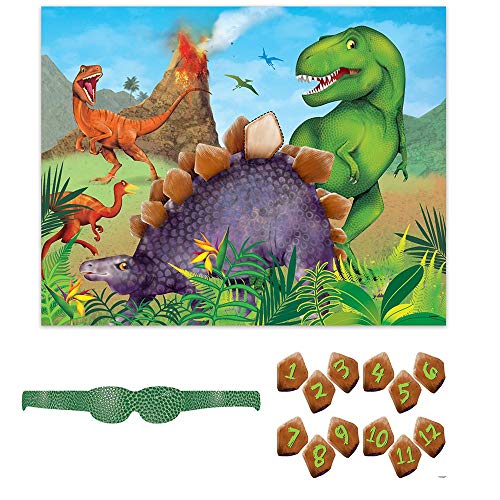 Unique Party- Juego de Fiesta de Dinosaurios para 12 (58308)