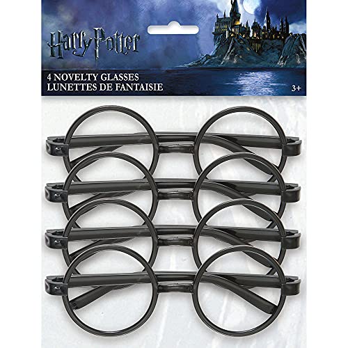 Unique Party - Regalitos para Fiesta - Gafas de Novedad - Diseño de Harry Potter - Paquete de 4 (59071)