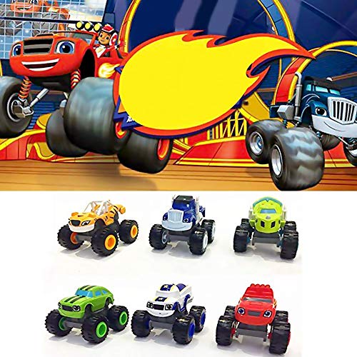 Urisgo 6 Pack de Juguetes para niños y Monster Machines Super Stunts Blaze Kids Truck Car Regalo para niños en cumpleaños Navidad Toys Juguetes para niños de 1 2 3 años