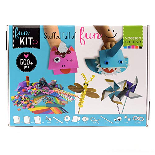 Vaessen Creative Kit, 500 Artículos Manualidades, Materiales de Gran Calidad, CREA Obras de Arte en 3D, Juego de Artes para Niños, Decoración del Hogar y más