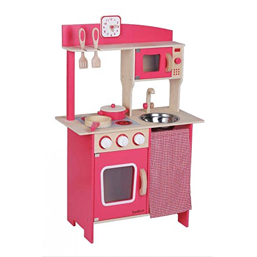 VEDES Großhandel GmbH - Ware- Bee - Cocina de Madera con Accesorios, Color Rojo (0047024587)