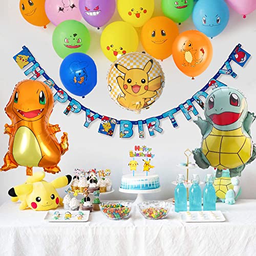 veeyiki Fiestas de Cumpleaños, 142 Piezas Decoración Favoritas de Chicos para Fiestas de Video, Incluyendo Globos, Banderas, Cake Toppers, Luces de Dedos, Manteles, Pegatinas, Cupcake Toppers