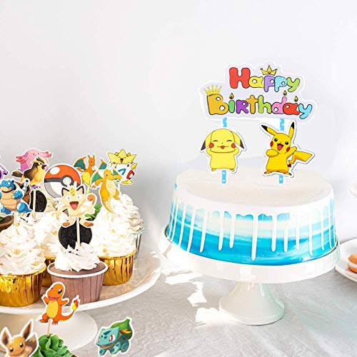 veeyiki Fiestas de Cumpleaños, 142 Piezas Decoración Favoritas de Chicos para Fiestas de Video, Incluyendo Globos, Banderas, Cake Toppers, Luces de Dedos, Manteles, Pegatinas, Cupcake Toppers