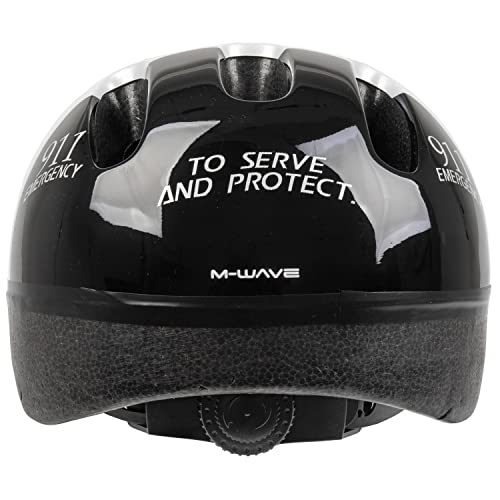 Ventura Police - Casco de ciclismo para niños, color blanco / negro, 52-57 cm