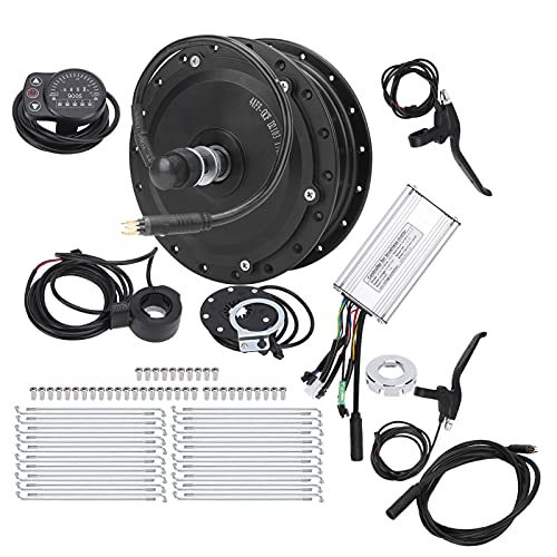 VGEBY Kit De Conversión De Bicicleta Eléctrica 48V 500W E Juego De Motor De Cubo De Rueda Delantera De Bicicleta con Medidor De Pantalla para Rueda De 12G(26 Inch 12G Spokes)