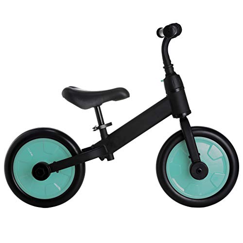 Viribus 3 en 1 Bicicleta para Niños de 12 Pulgadas con Pedales Extaíbles Bicicleta de Equilibrio con 2 Ruedas Auxiliares Triciclo para Niños con Asiento Ajustable Capacidad 50kg (Azul)