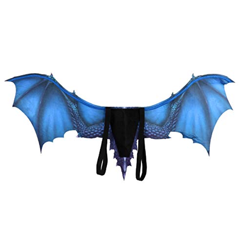 Viviance 3D Halloween Cosplay Wings Dragon Wing Mardi Gras Dragon Costume Clothes - Negro