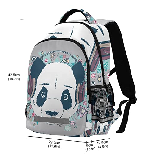 Vnurnrn funny muisc panda Niñas Mochila de Estudiantes Mochilas para Viajes Escolar Niños