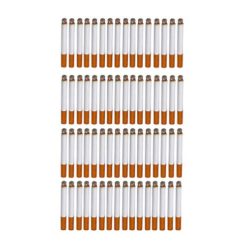 VOSAREA Cigarrillos Falsos Falsos Cigarrillos Falsos con Un Aspecto Realista Broma Prop Disfraz de Halloween Cine Teatro Jugar Divertido Mordaza Regalo Novedad Juguete 60Pcs