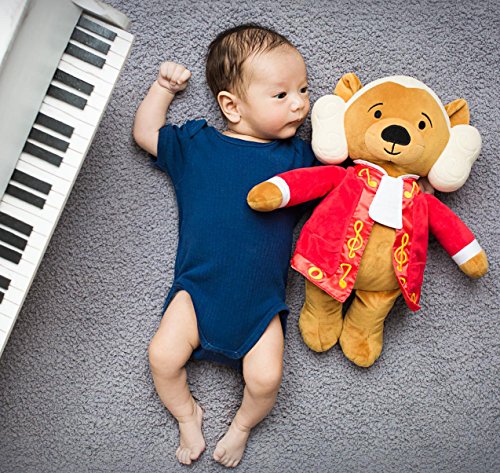 Vosego Amadeus Mozart Oso Virtuoso | 40 Minutos de Música Clásica para Bebés | Peluche Musical Premiado de 15 ″ | Juguete Educativo Bebés, Niños, Adultos