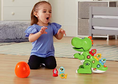 VTech - Dino Babysaurio Travieso, Simpática Mascota Interactiva Acompañada de 9 Fichas para Cambiar la Personalidad, Diversión Jurásica, Color Verde (80-518722) , color/modelo surtido