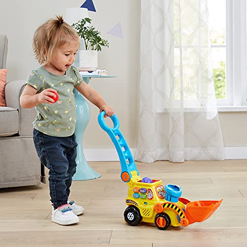 VTech Excavadora bebé interactiva expulsa y recoge las bolas para aprender los de colores (3480-506022) , color/modelo surtido