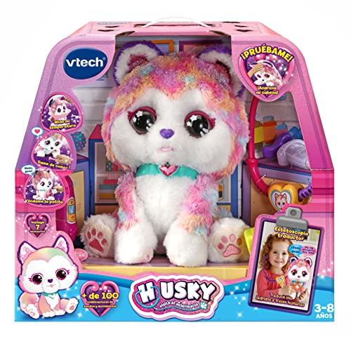 "VTech - Husky Visita al Veterinario, Peluche Interactivo, Juguete para Niños +3 años, Versión ESP (80-529722)"