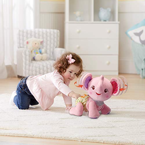 VTech- Krabbel-mit-mir-Elefant Pink bebé, Juguete, motricidad, Ayuda para Gatear. (80-533254)