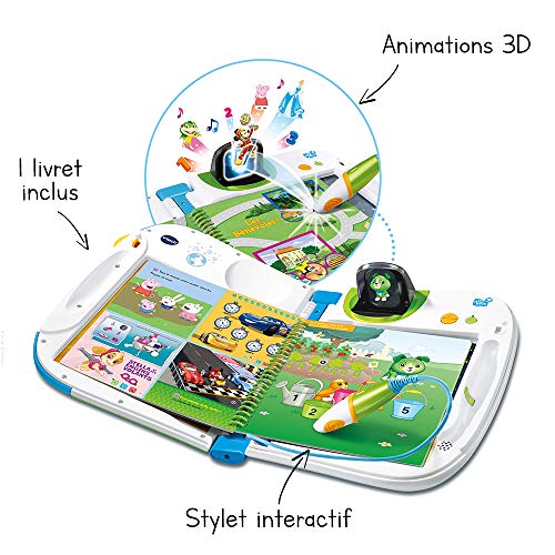 VTech Magibook 3D - Starter Pack, Libro Interactivo para niños de 2 a 8 años, Color Verde, versión Francesa