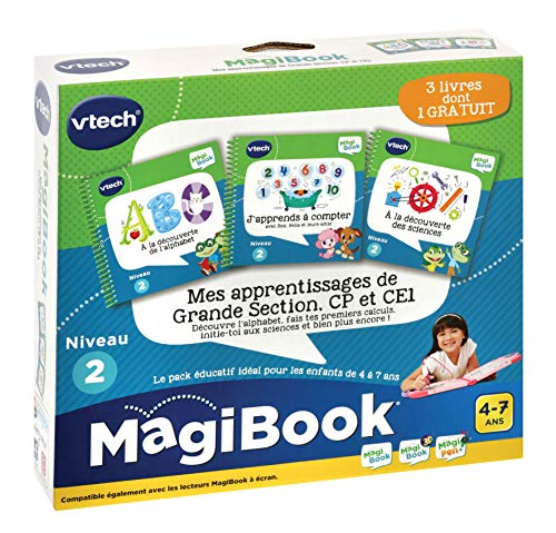 VTech MagiBook – Libros educativos para niños en Edad de guardería, Pack de 3