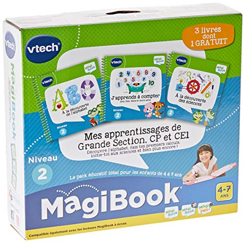 VTech MagiBook – Libros educativos para niños en Edad de guardería, Pack de 3