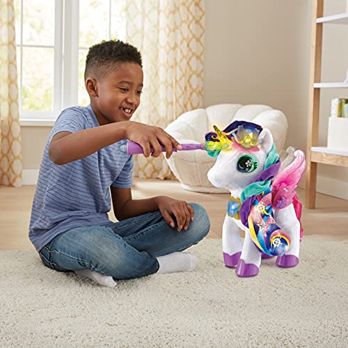 VTech Skyla Maquillaje mágico, Unicornio de Peluche Interactivo, Juguete para niños +5 años, versión ESP (3480-547122), Color