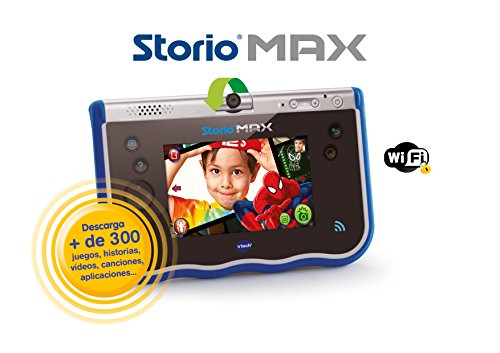 VTech- Storio MAX Tablet Educativa para Niños, Multifunción, Pantalla Táctil de 5", Cámara Giratoria 180º, Fotos y Vídeos, Color Azul (3480-183822)