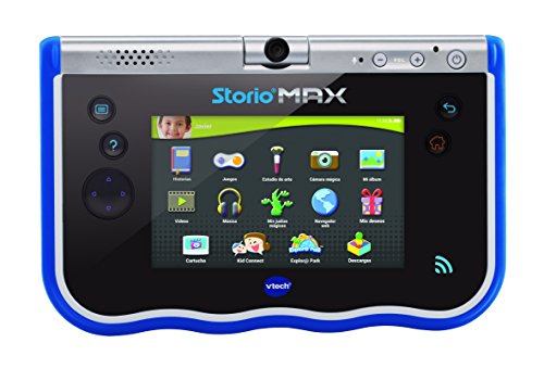 VTech- Storio MAX Tablet Educativa para Niños, Multifunción, Pantalla Táctil de 5", Cámara Giratoria 180º, Fotos y Vídeos, Color Azul (3480-183822)