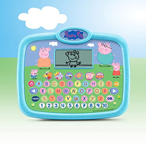 VTech Tablet Peppa Pig, Juguete Educativo para niños +3 años, aprende Las Letras y los números, versión ESP (3480-610422), Color (3480-546622)