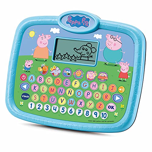 VTech Tablet Peppa Pig, Juguete Educativo para niños +3 años, aprende Las Letras y los números, versión ESP (3480-610422), Color (3480-546622)