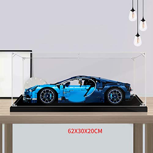 wangxike Vitrina de Acrílico Compatible con Lego 42083 Technic Bugatti Chiron, Vitrina A Prueba De Polvo Caja de Exhibición (Juego de Modelo No Incluido)