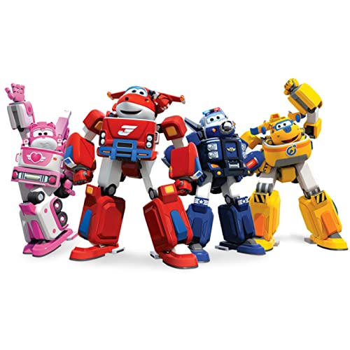 WAWAYU 7in Transformando Toys Super Wings Personajes Animados 3D Jett/Donnie/Dizzy/Paul/Astra/Jerome Action Figure Robot Car Truck Camión Manual Helicóptero Policía Modelo Muñeca (Color : Dizzy)