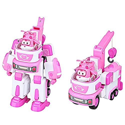 WAWAYU 7in Transformando Toys Super Wings Personajes Animados 3D Jett/Donnie/Dizzy/Paul/Astra/Jerome Action Figure Robot Car Truck Camión Manual Helicóptero Policía Modelo Muñeca (Color : Dizzy)