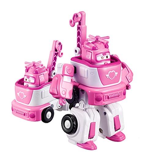 WAWAYU 7in Transformando Toys Super Wings Personajes Animados 3D Jett/Donnie/Dizzy/Paul/Astra/Jerome Action Figure Robot Car Truck Camión Manual Helicóptero Policía Modelo Muñeca (Color : Dizzy)