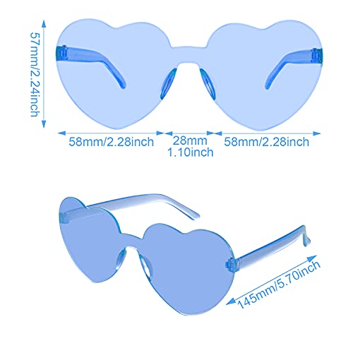 Weinsamkeit Corazón Gafas, Gafas de Sol Retro sin Montura 8, Gafas de Sol en Forma de Corazón ,gafas de Fiesta de Carnaval para Hombres Y Mujeres Son Las Mejores Decoraciones para Navidad