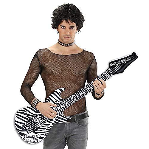 WIDMANN 23942 hinchable Guitarra, unisex ? Adultos, Negro, Color blanco, One size , color/modelo surtido