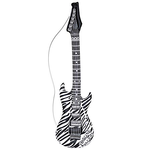 WIDMANN 23942 hinchable Guitarra, unisex ? Adultos, Negro, Color blanco, One size , color/modelo surtido