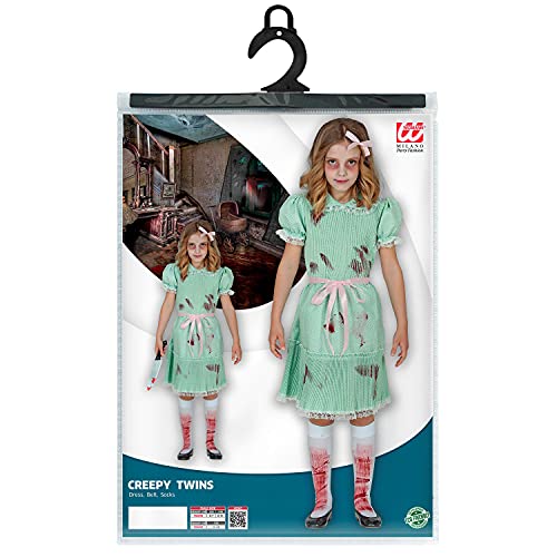 WIDMANN - Disfraz infantil de muñeca asesino, 4 piezas, vestido, cinturón y un par de calcetines, para niñas, psicó, terror, terror, disfraz, fiesta temática, carnaval, Halloween.