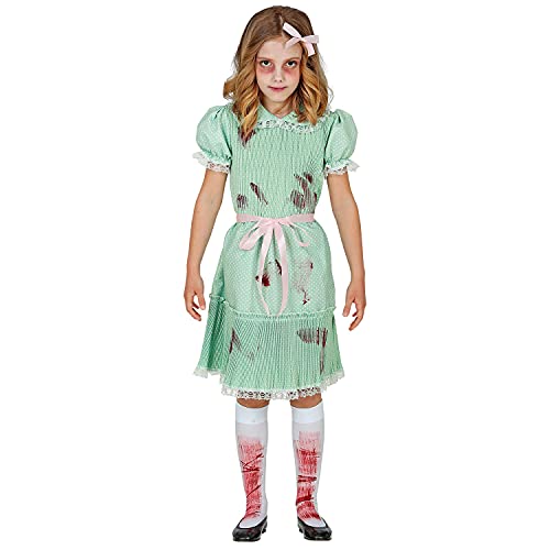 WIDMANN - Disfraz infantil de muñeca asesino, 4 piezas, vestido, cinturón y un par de calcetines, para niñas, psicó, terror, terror, disfraz, fiesta temática, carnaval, Halloween.