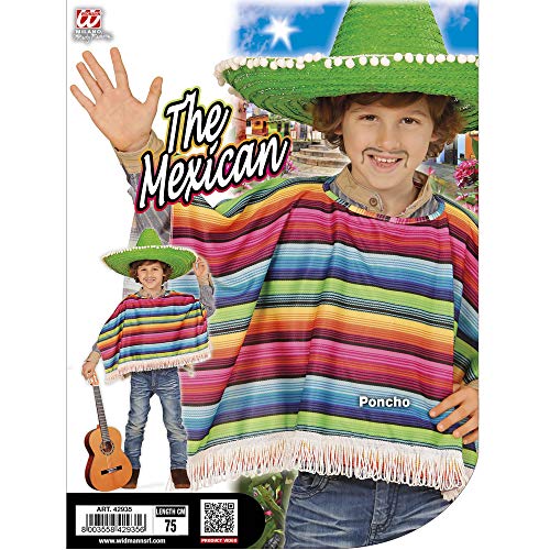 WIDMANN Poncho mejicano multicolor para niño