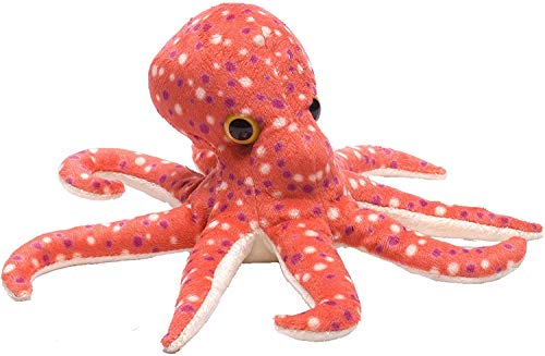 Wild Republic Hug’EMS, Pulpo, Mini Peluches, Peluches Suaves y Blanditos, 17.78 cm, Regalo para Bebés Original, Muñecos de Peluche, Relleno Elaborado con Botellas de Agua Recicladas