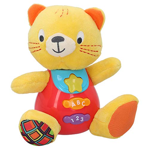 winfun - Peluche Gato para bebés que habla y luces de colores, Idioma: Español (85176)