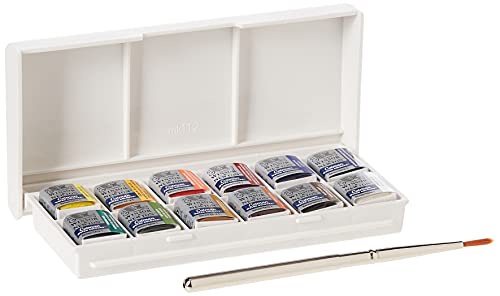 Winsor & Newton acuarela Cotman - Caja de acuarela Sketcher - set de 12 medio godets, colores surtidos